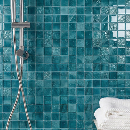 12” x 12” Starlight Glow-in-the-Dark Pool & Wall Glass Mosaic Tile