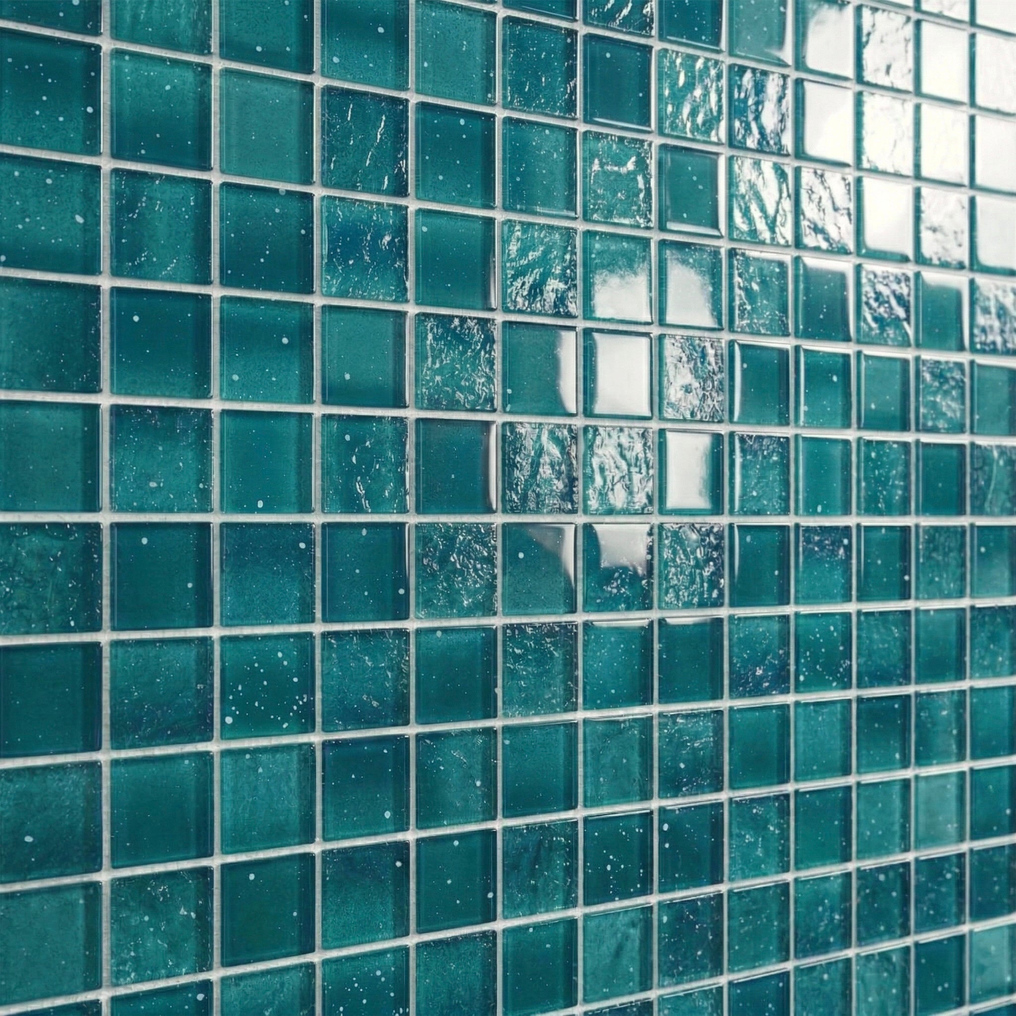 12” x 12” Starlight Glow-in-the-Dark Pool & Wall Glass Mosaic Tile