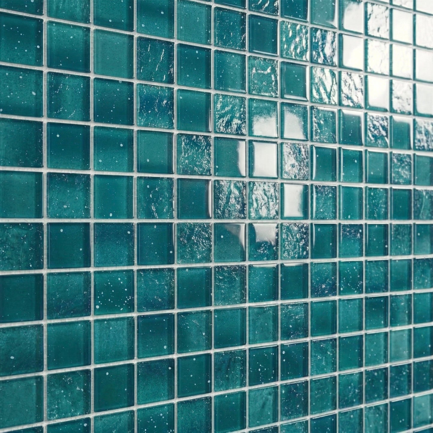 12” x 12” Starlight Glow-in-the-Dark Pool & Wall Glass Mosaic Tile