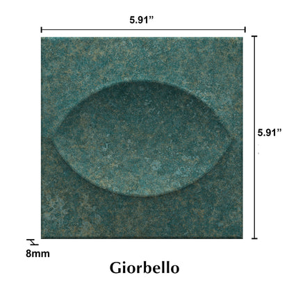 6” x 6” Spanish Tiffany Ceramic  Wall Tile