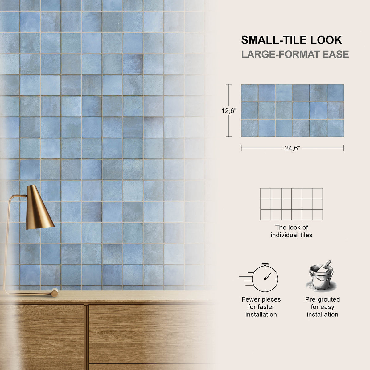 12” x 24” Spanish Amaris Glazed Porcelain Wall Tile