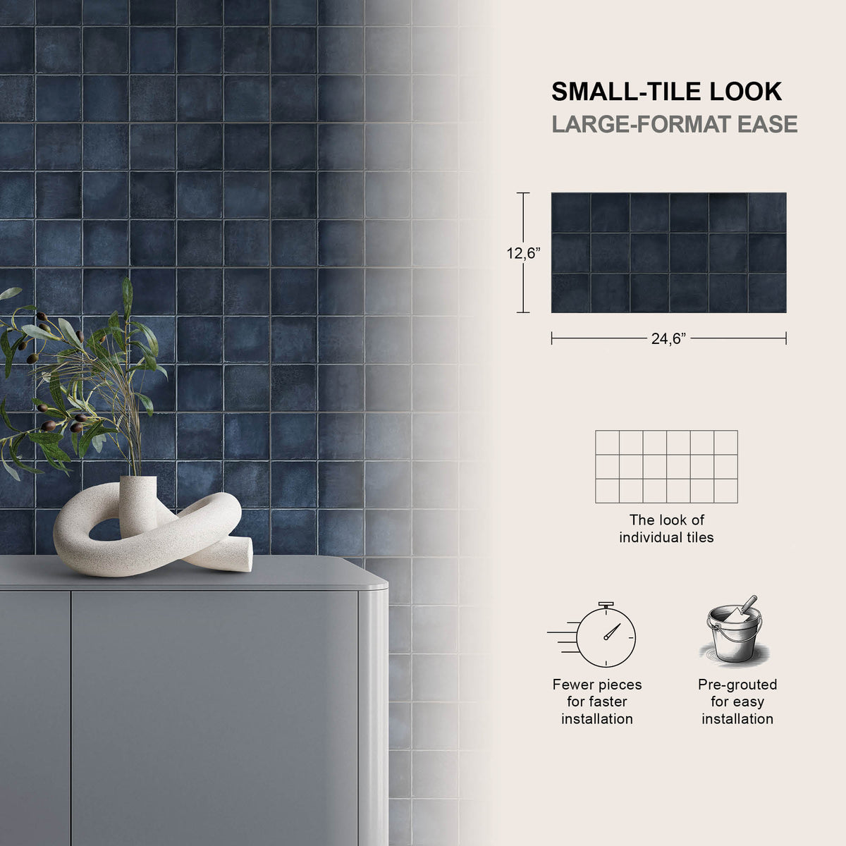 12” x 24” Spanish Amaris Glazed Porcelain Wall Tile