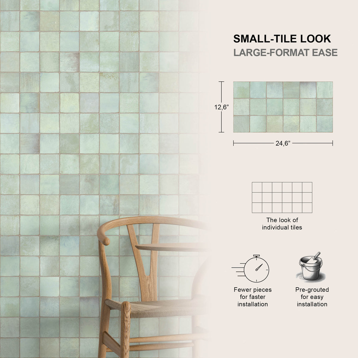 12” x 24” Spanish Amaris Glazed Porcelain Wall Tile