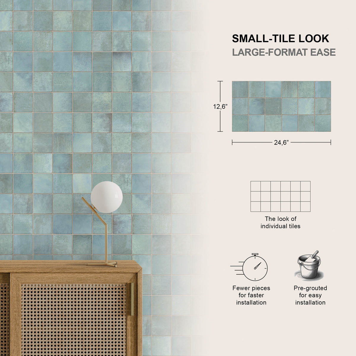 12” x 24” Spanish Amaris Glazed Porcelain Wall Tile