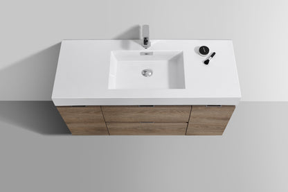 Modern Butternut Bathroom Vanity with Floating Design