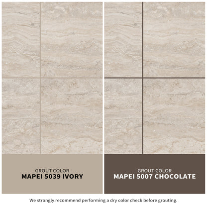 12"x 24" Spanish Marmol Travertine Porcelain Floor and Wall Tile