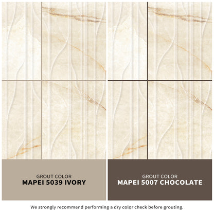 12"x 24" Spanish Solario Onyx Marble Look Matte Porcelain Floor and Wall Tile