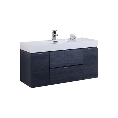 Sleek Floating Vanity for Bathrooms in Gray Oak